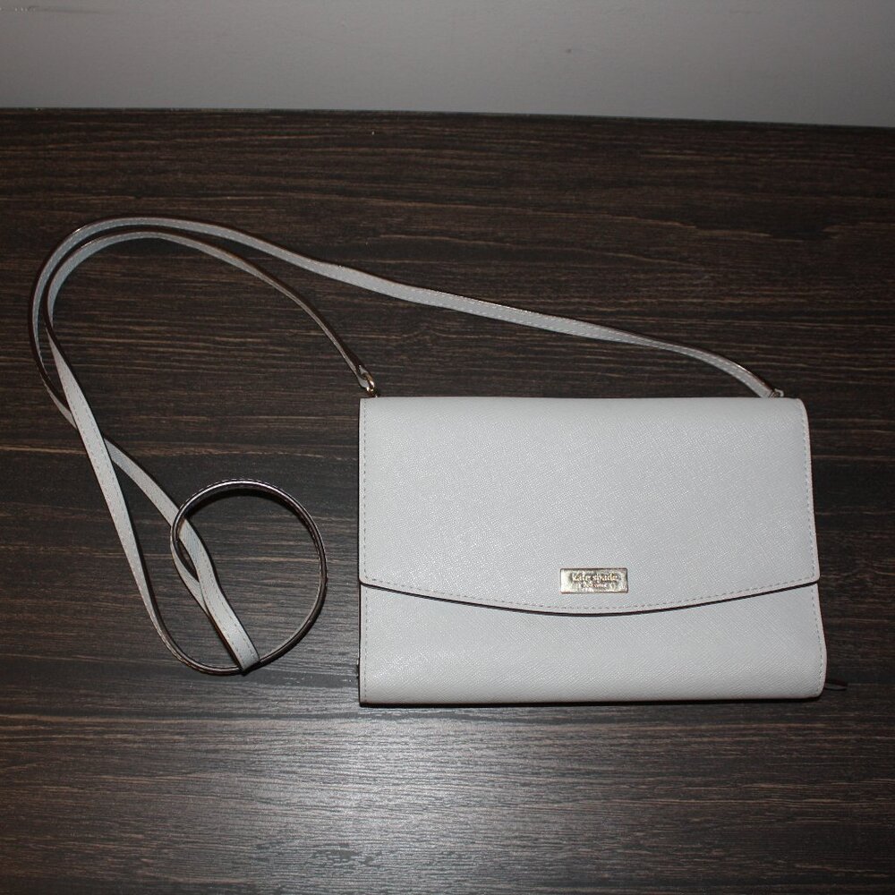 Kate Spade Grey Silver Crossbody Bag